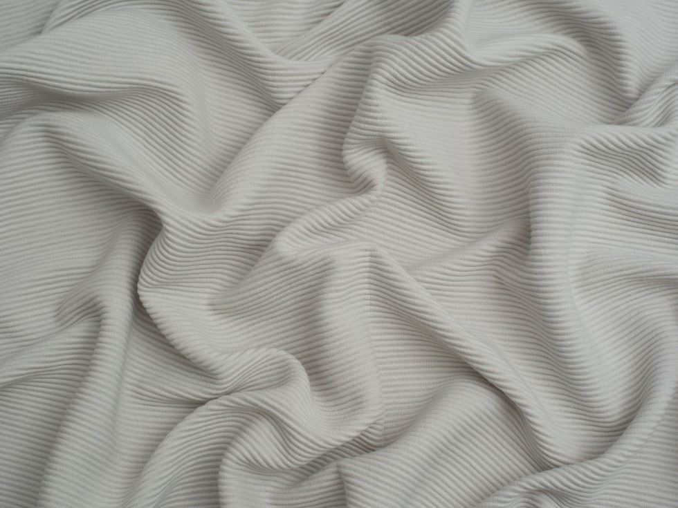 Minerva Core Range Baby Soft Cotton Ottoman Rib Stretch Knit Fabric Light Grey