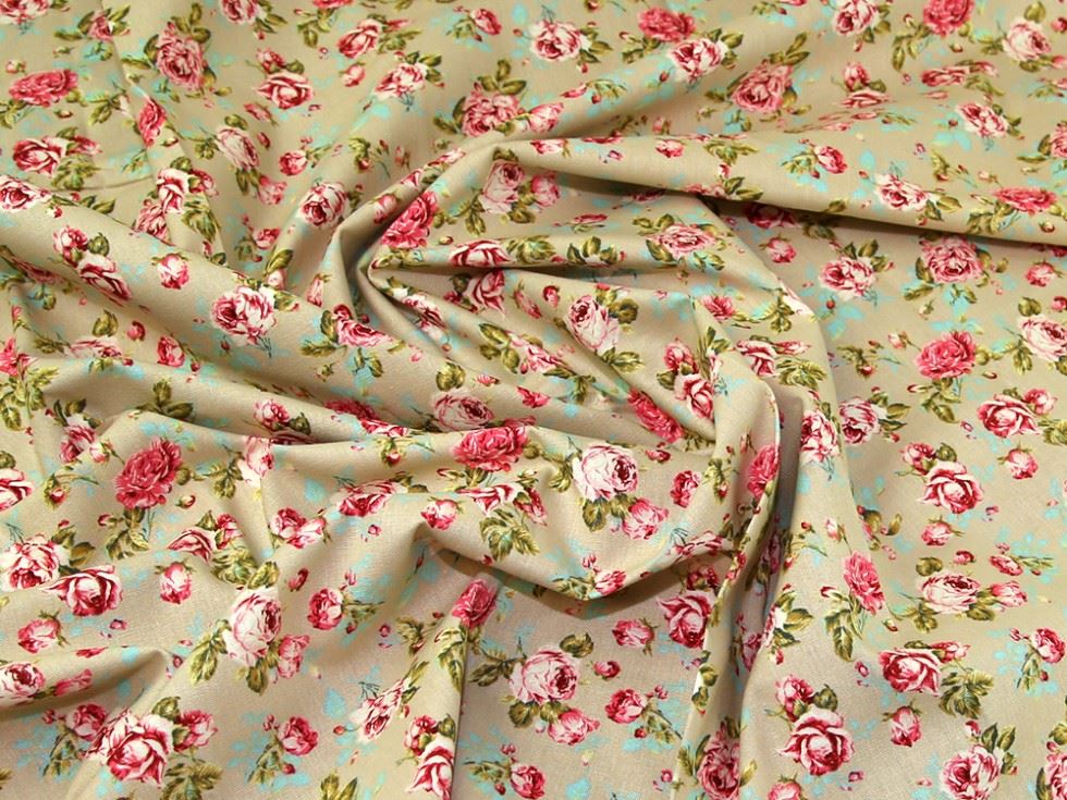 Beige Deadstock Cotton Canvas Fabric