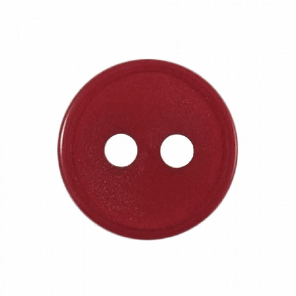 Hemline Red Round Plastic Buttons