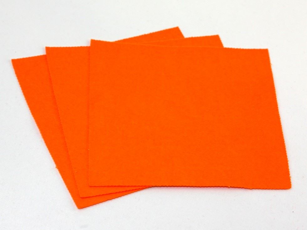 Minerva Core Range Jaffa Orange Self Adhesive 12Inch Felt Fabric Sheets