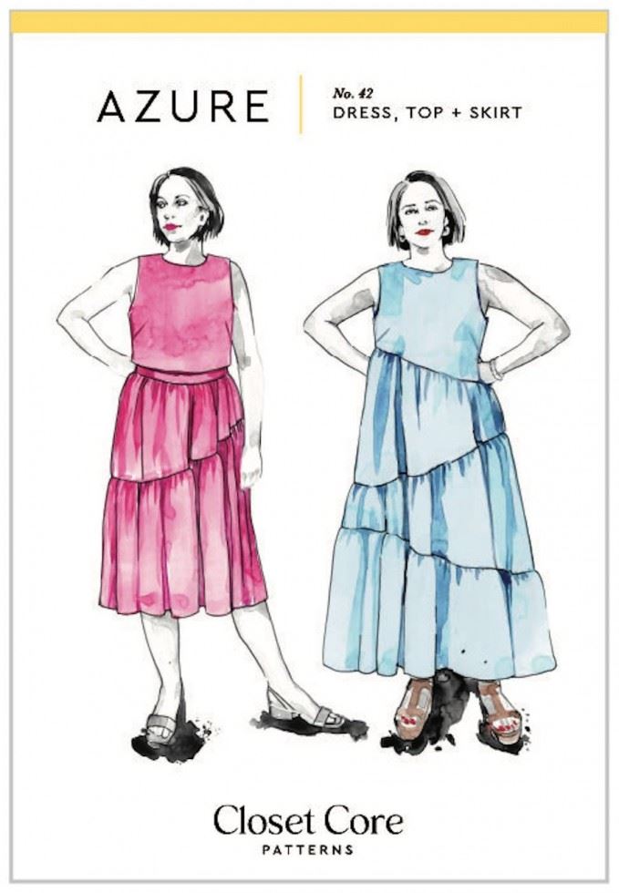 Closet Core Patterns Paper Sewing Pattern Azure Dress Skirt & Top
 