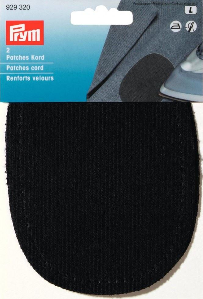 Prym Corduroy Elbow Patches Black