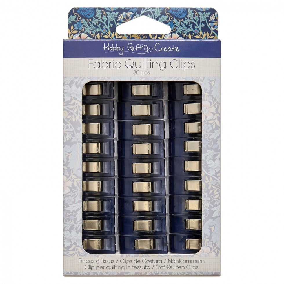 Hobby And Gift Woodblock Floral Fabric Clips