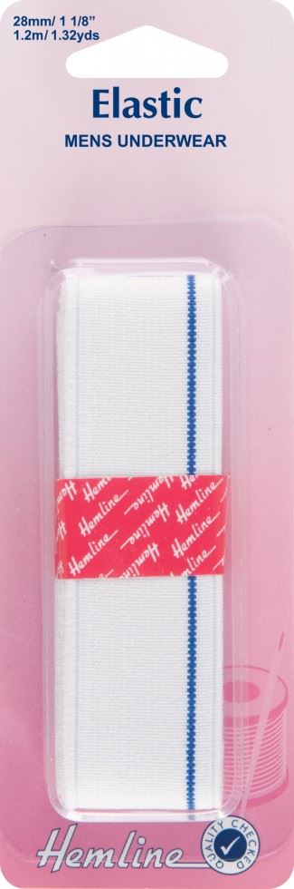 Hemline Woven Underwear Elastic White