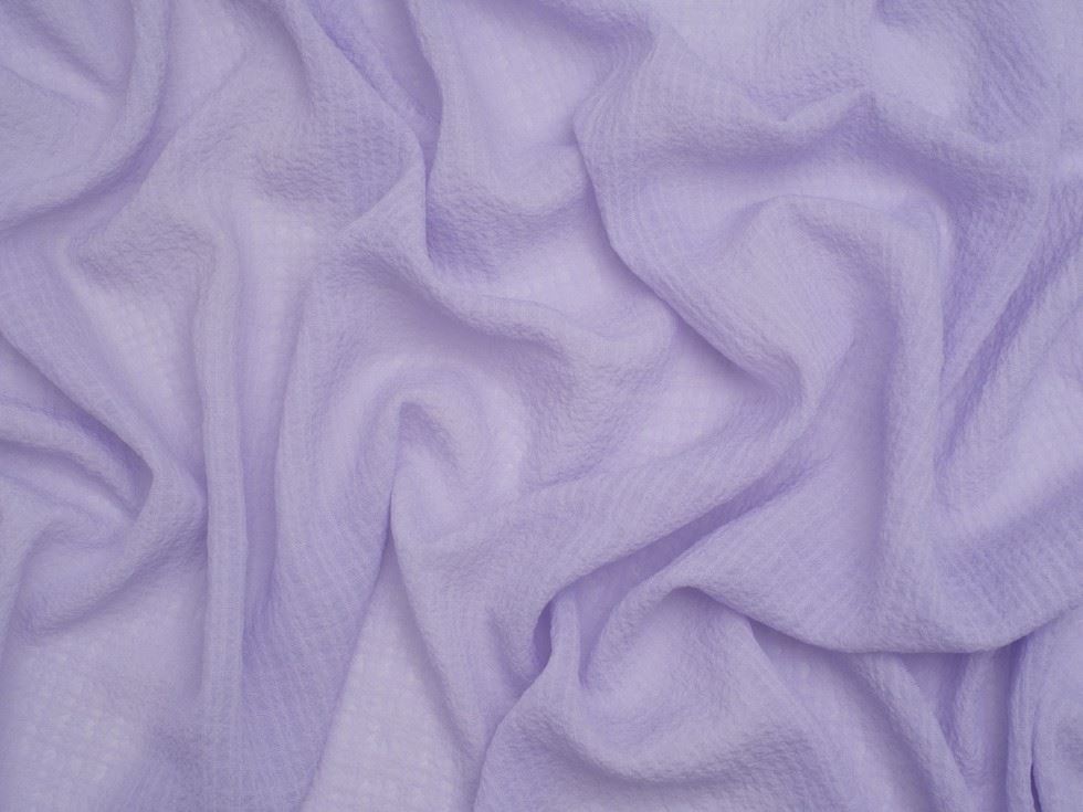 Minerva Core Range Crinkle Texture Seersucker Voile Fabric Lilac
 