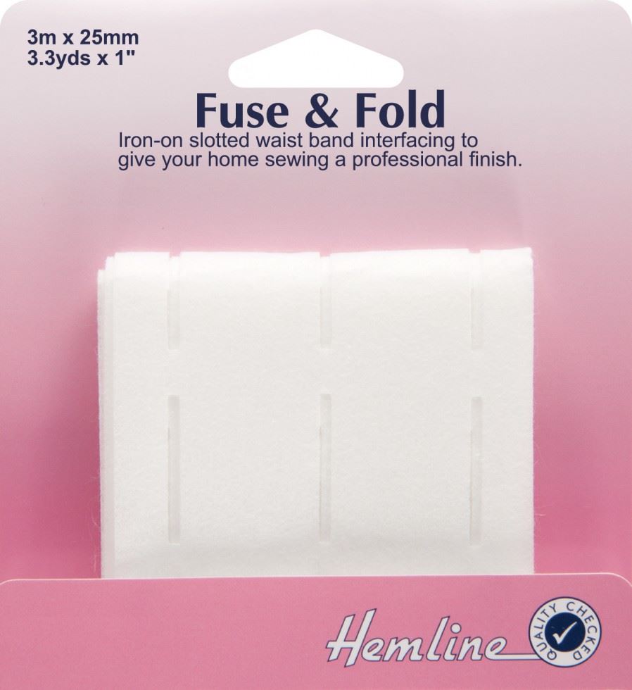 Hemline White Fuse & Fold Waistband Interfacing