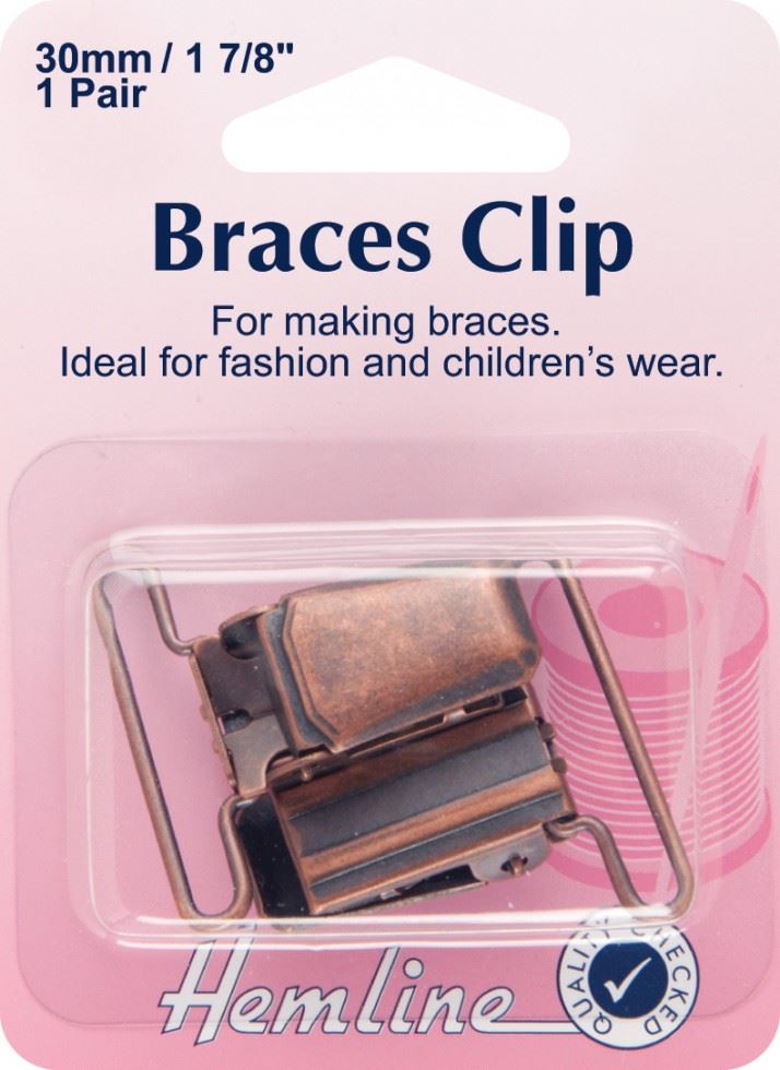 Hemline Bronze Brace & Suspender Clips