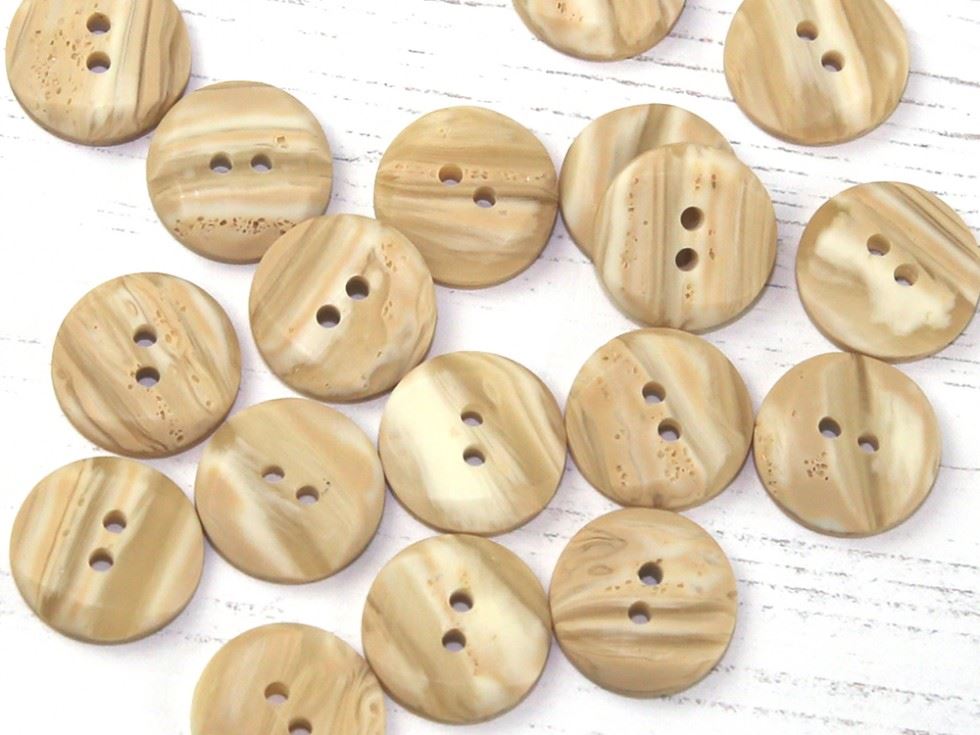Dill Cream Round Matte Buttons (Value Pack)