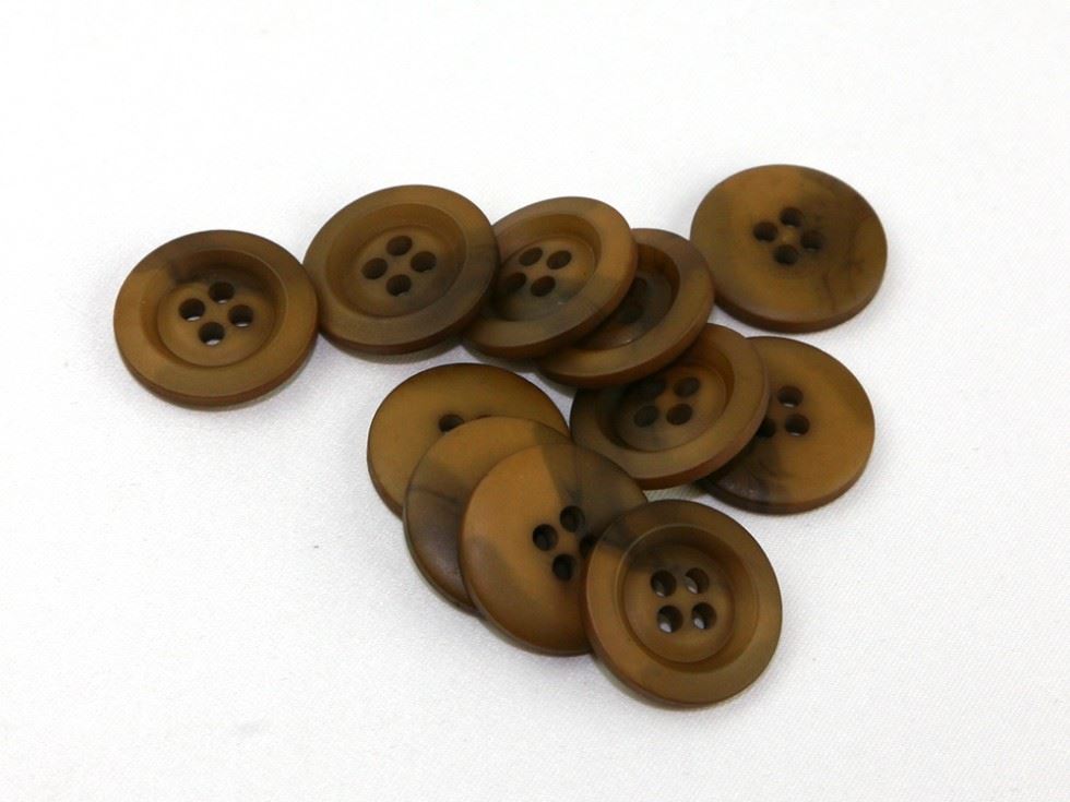 Dill Round Marble Buttons (Value Pack) Camel
 