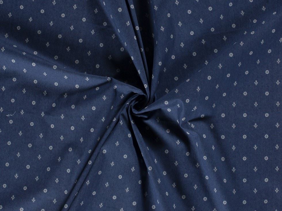 Stretch Woven Denim Fabric Blue