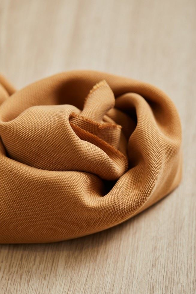 Meet Milk Mustard Tabby Tencel Lyocell Canvas Fabric
