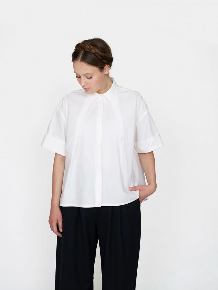 The Assembly Line Sewing Pattern Front Pleat Shirt