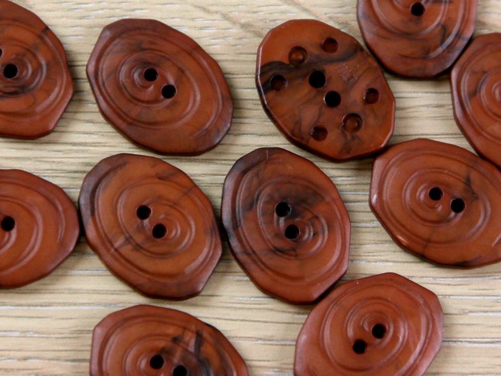 Dill Brown Irregular Buttons (Value Pack)