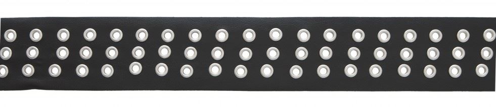 Simplicity Black & Silver Pleather Band Trim