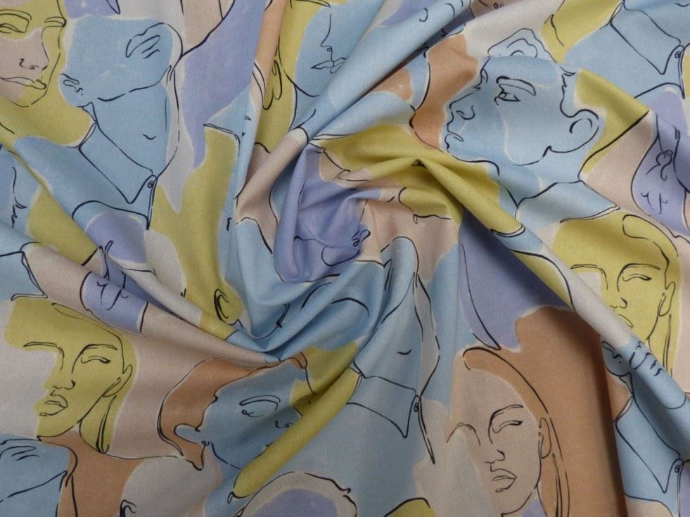 Lady Mcelroy Multicoloured Marlie Cotton Lawn Fabric