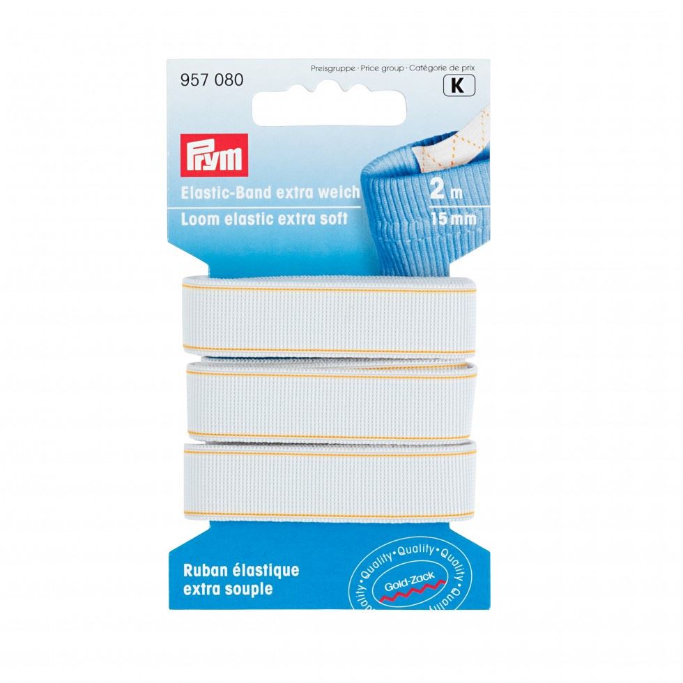 Prym White Extra Soft Loom Elastic
