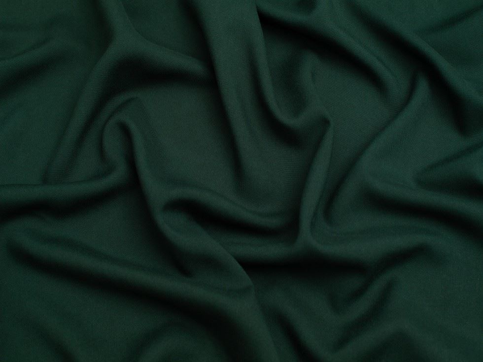 Minerva Core Range Viscose Poplin Fabric Bottle Green
 