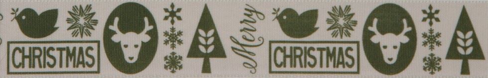 Berisfords Christmas Motif Ribbon Cypress