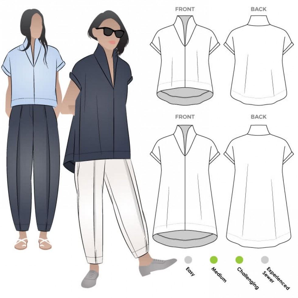 Style Arc Paper Sewing Pattern Teddy Designer Top