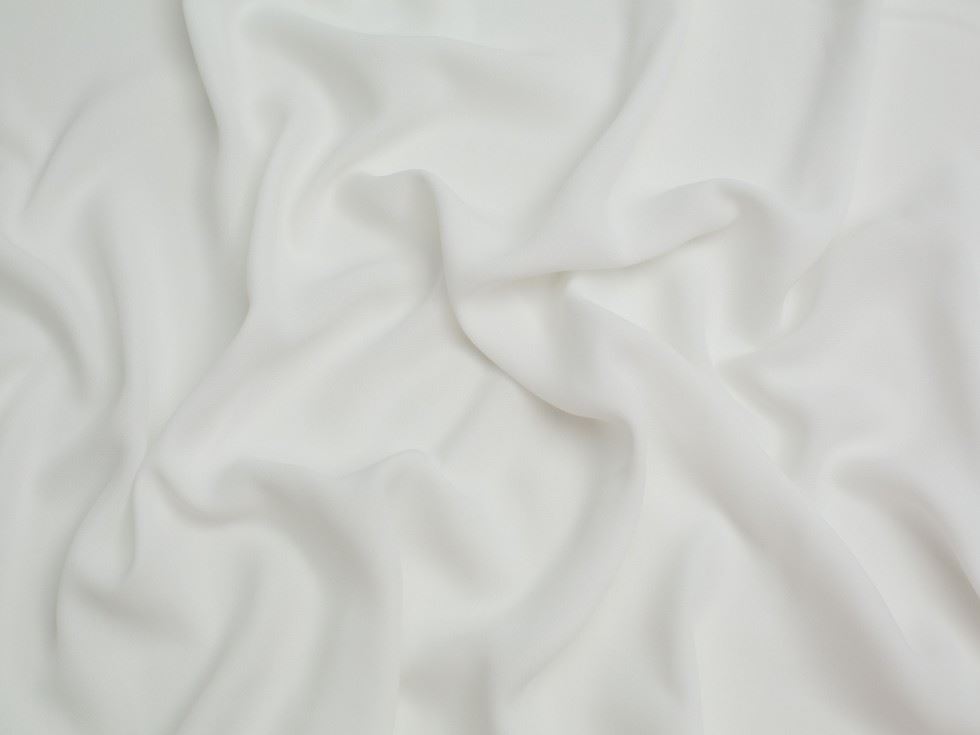 Recycled Polyester Georgette Fabric Ivory
 