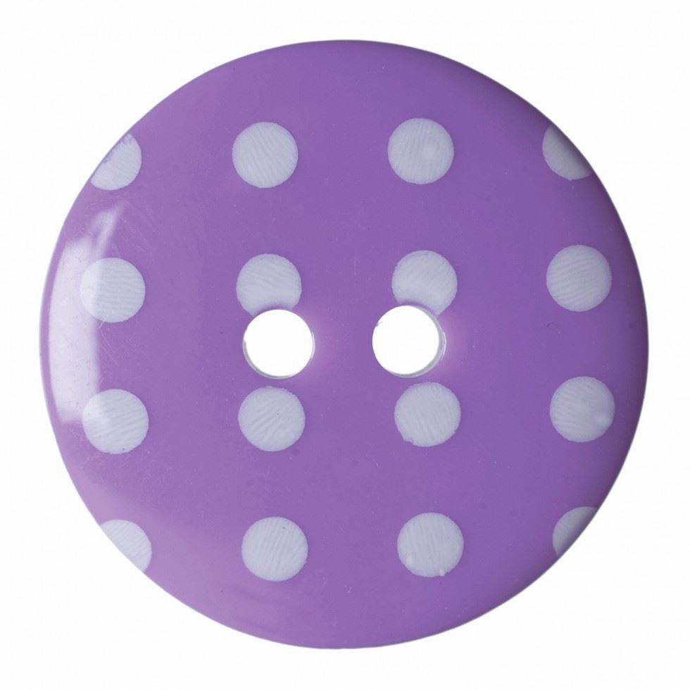 Hemline Lavender Polka Dot Buttons