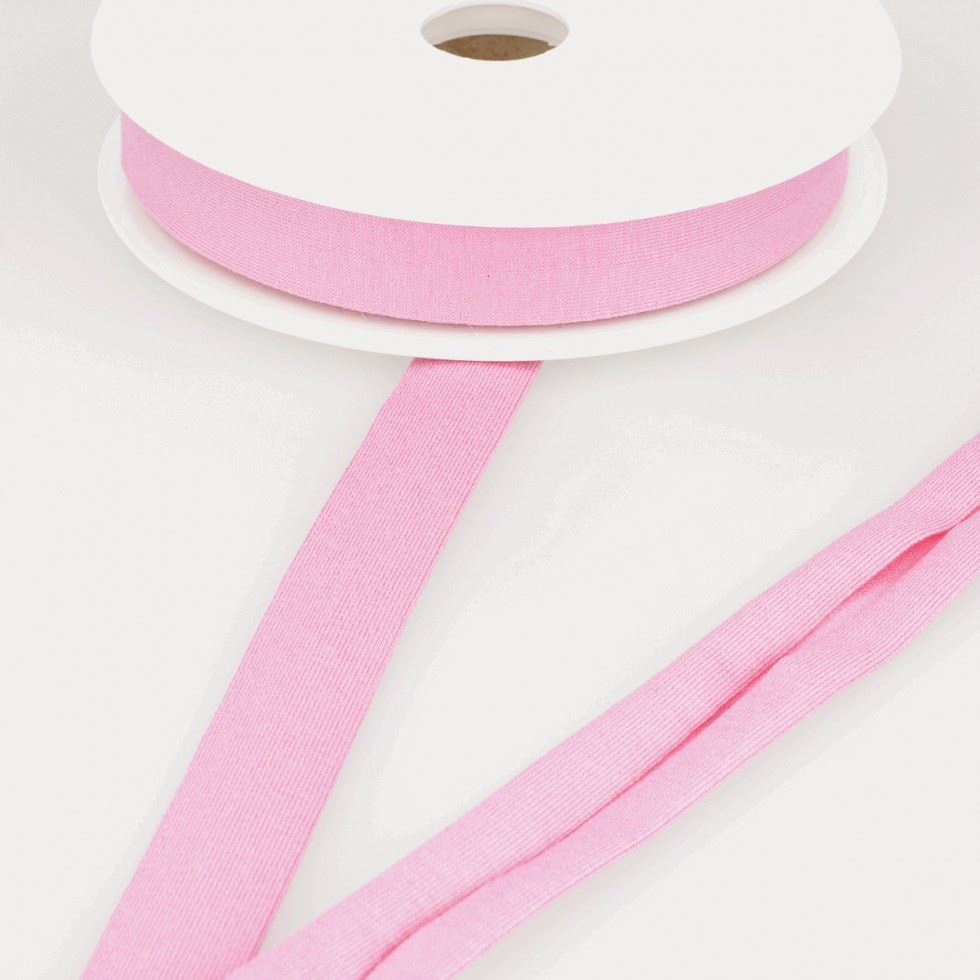 Stephanoise Viscose Jersey Bias Binding Tape Baby Pink
 