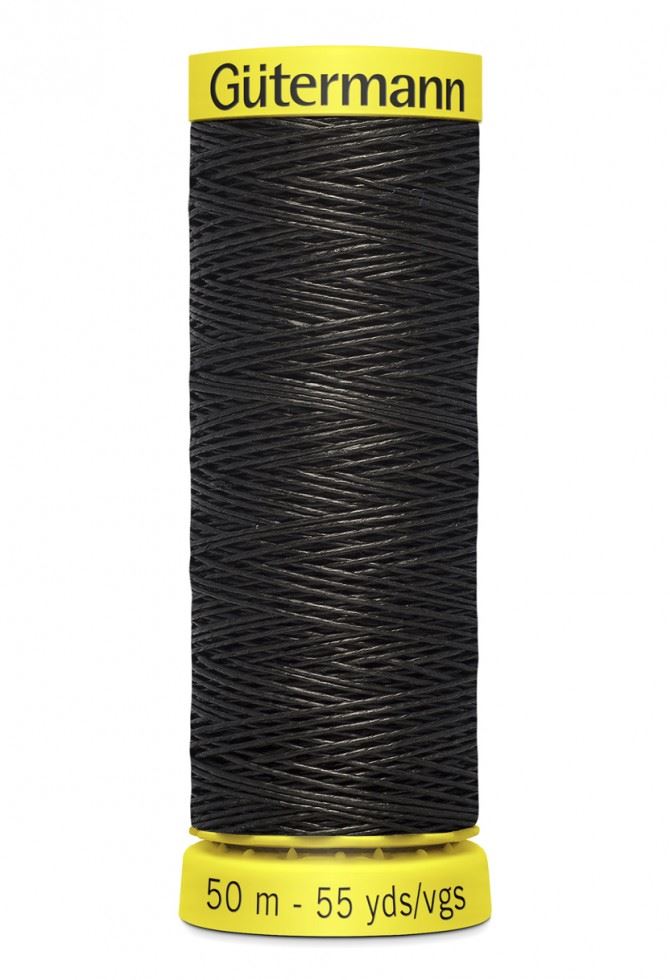 Gutermann Black 7202 Waxed Linen Thread