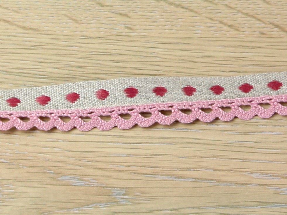 Pink Ribbon Lace Trim