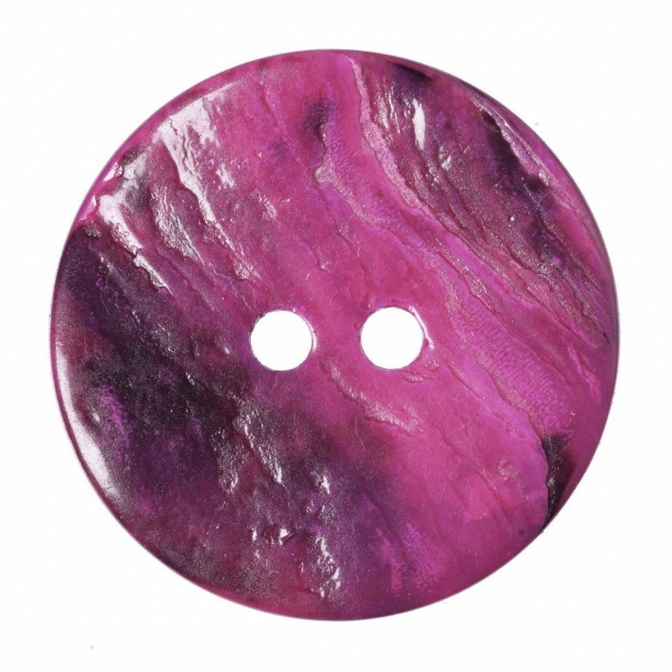 Hemline Fuchsia Round Shell Buttons