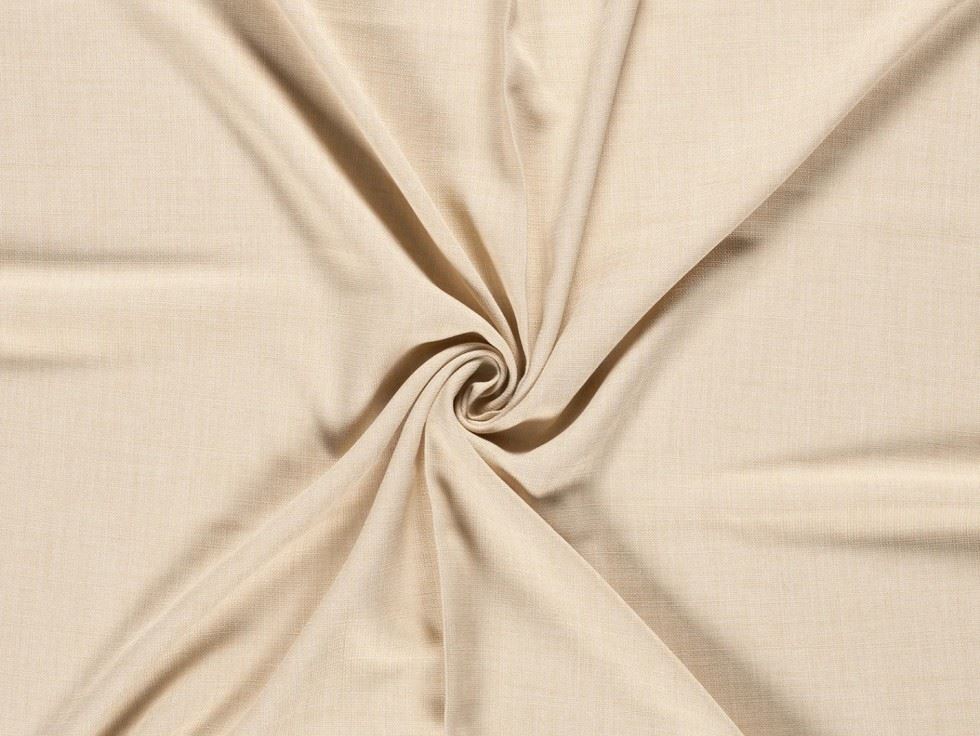 Light Tan Linen Look Textured Polyester Suiting Fabric