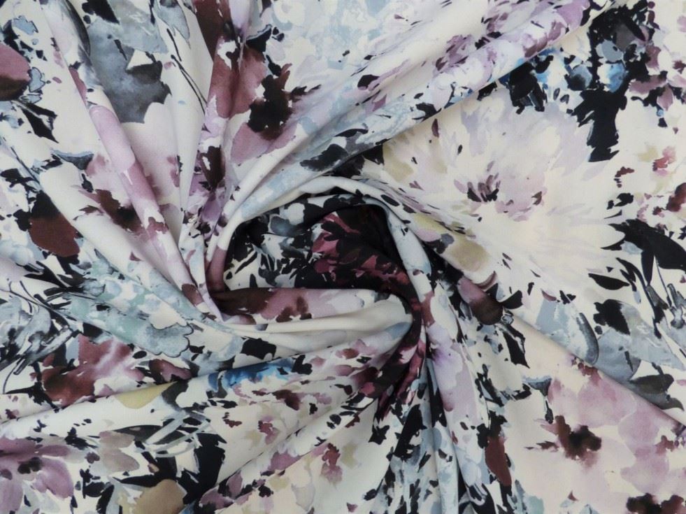 Lady Mcelroy White Lena Crepe Fabric