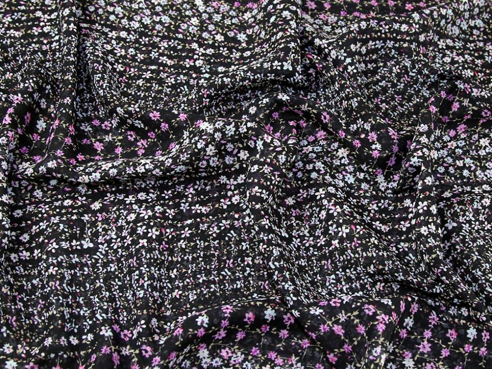 Navy Blue Deadstock Sheer Chiffon Fabric