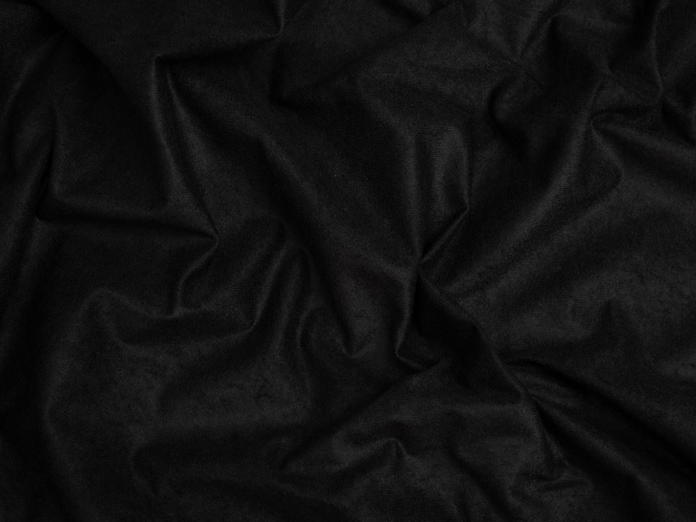 Minerva Core Range Faux Suede Suedette Fabric Jet Black
 