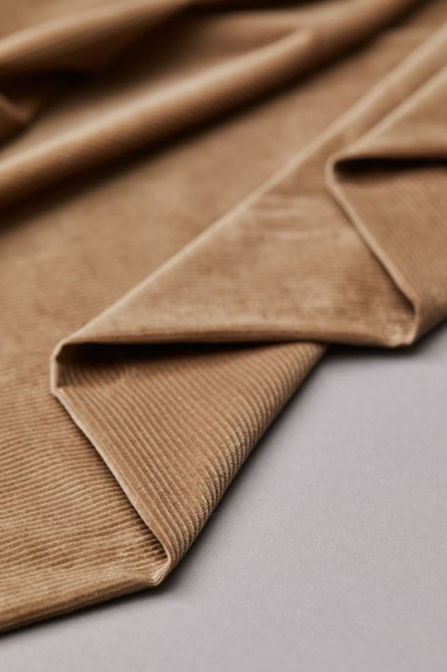 Mind The Maker Camel Organic Kora Stretch Woven Corduroy Fabric