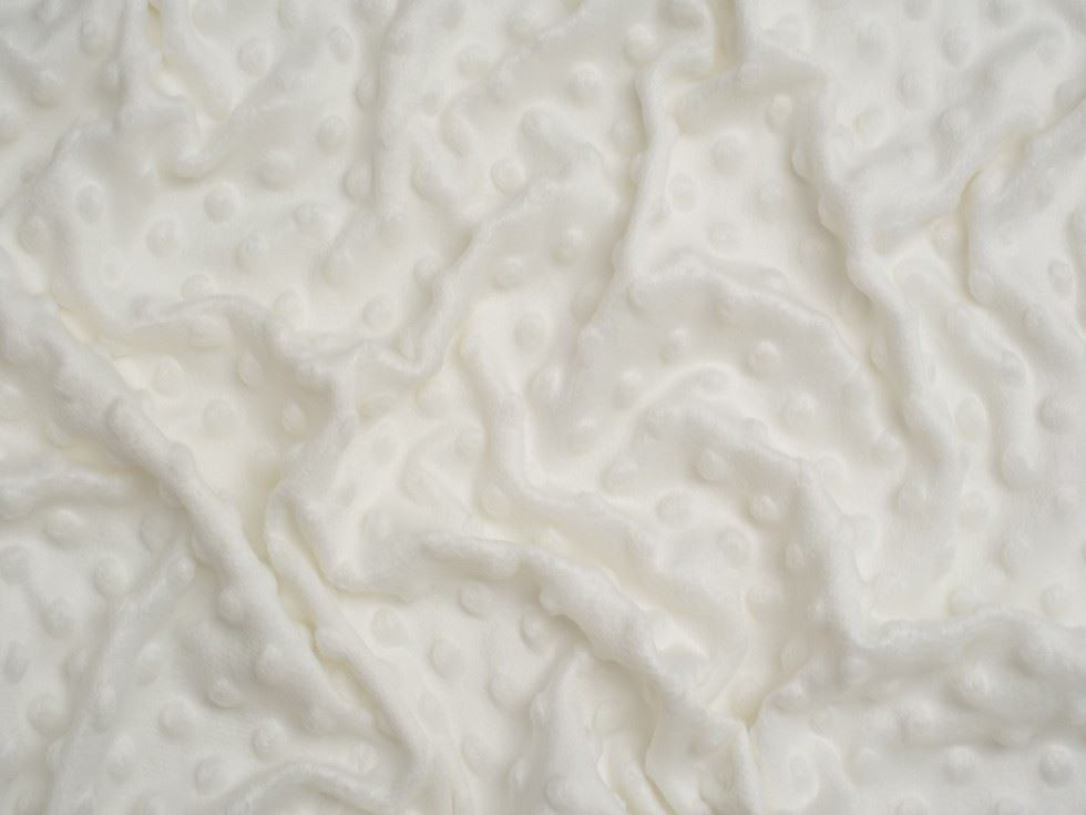 Minerva Core Range Ivory Embossed Dimple Plush Fleece Fabric