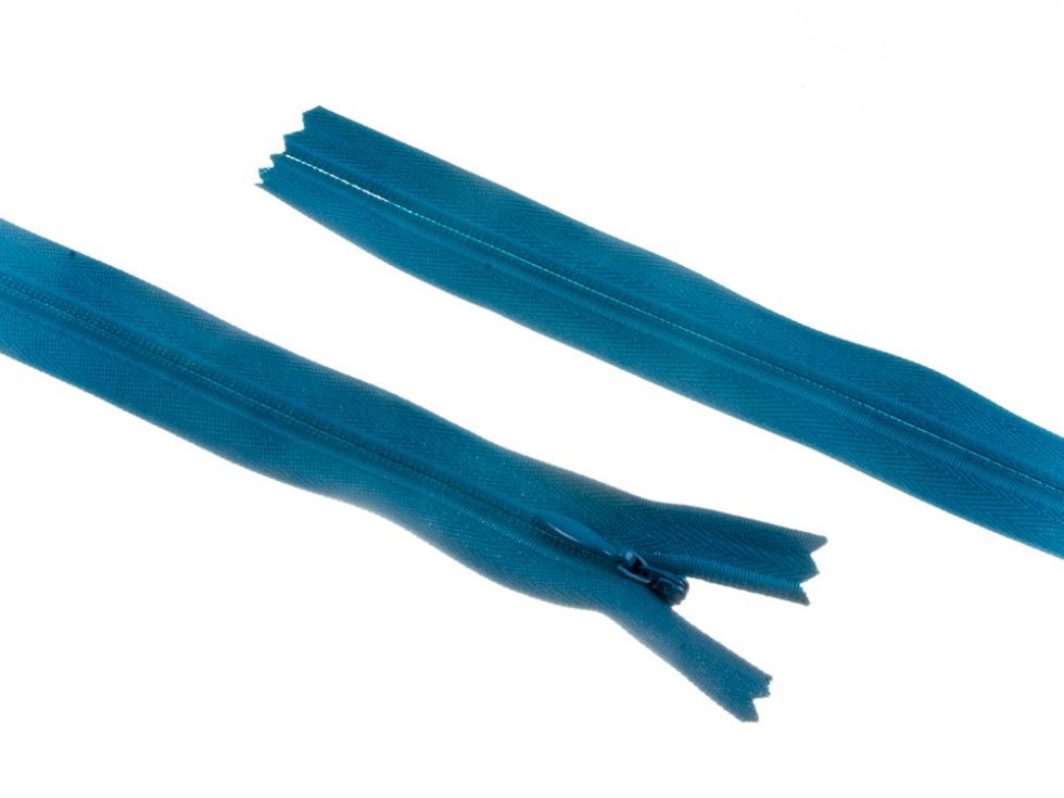 Dark Turquoise Concealed Invisible Closed End Zips