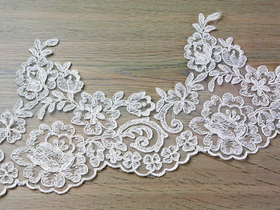Ivory Naomi Lace Trim