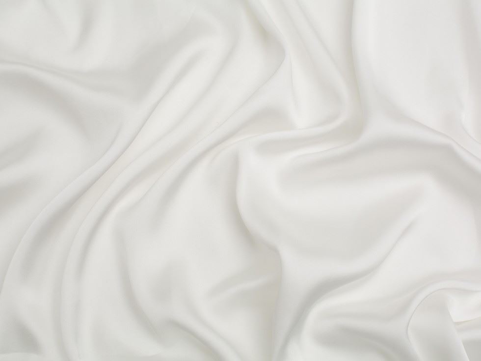 Minerva Core Range Ivory Recycled Polyester Charmeuse Silky Satin Fabric