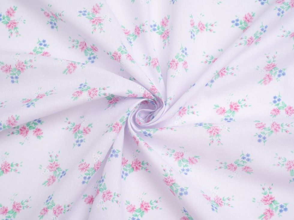Pink Printed Polycotton Fabric