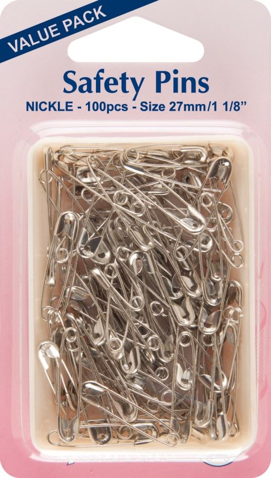 Hemline Silver Safety Pins