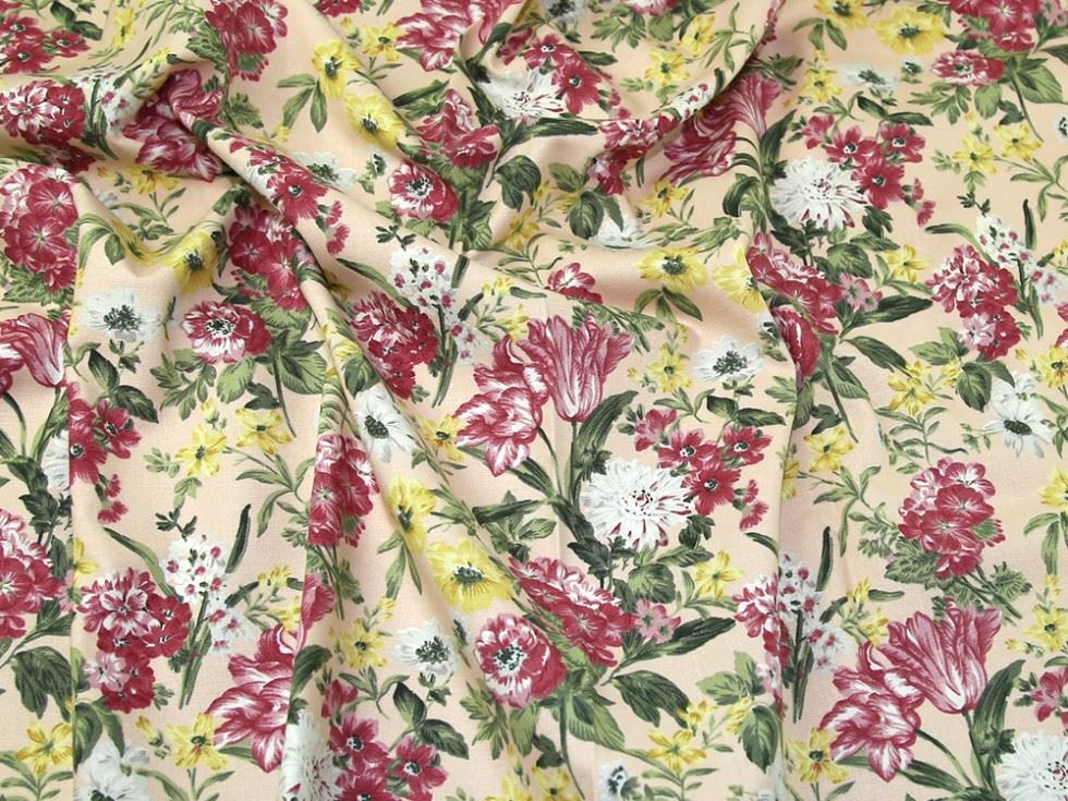 Deadstock Cotton Canvas Fabric Peach