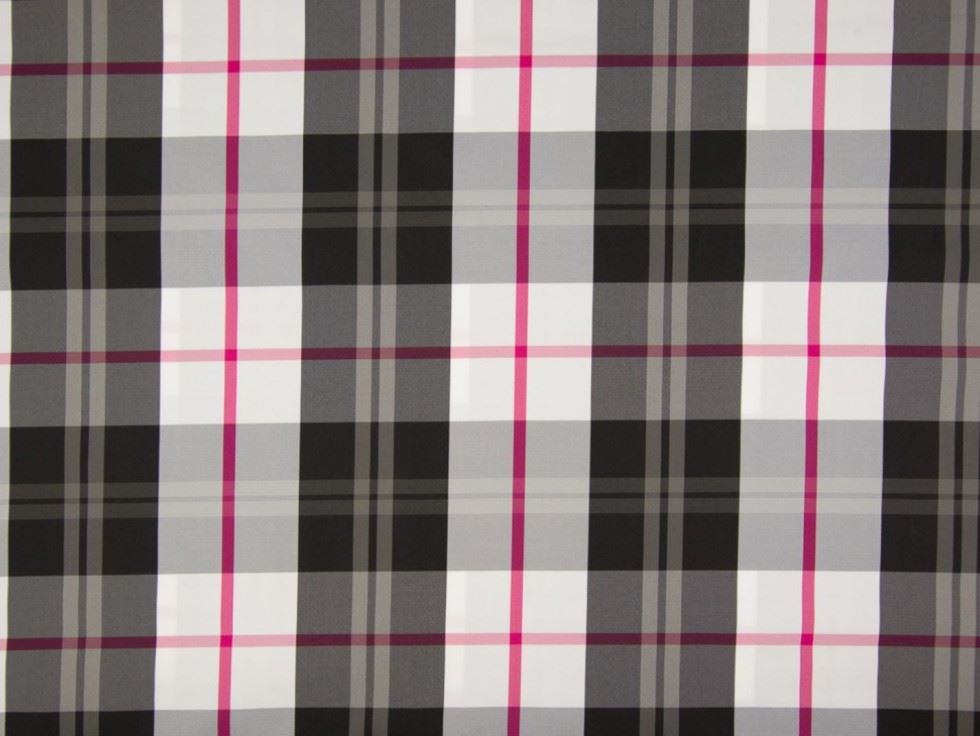 Deadstock Memory Raincoat Coating Fabric Black Fuchsia