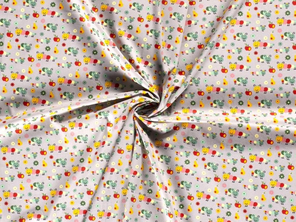 100% Cotton Poplin Fabric Light Grey
 