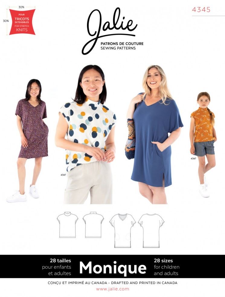 Jalie Sewing Pattern 4345 Monique Dress & Top