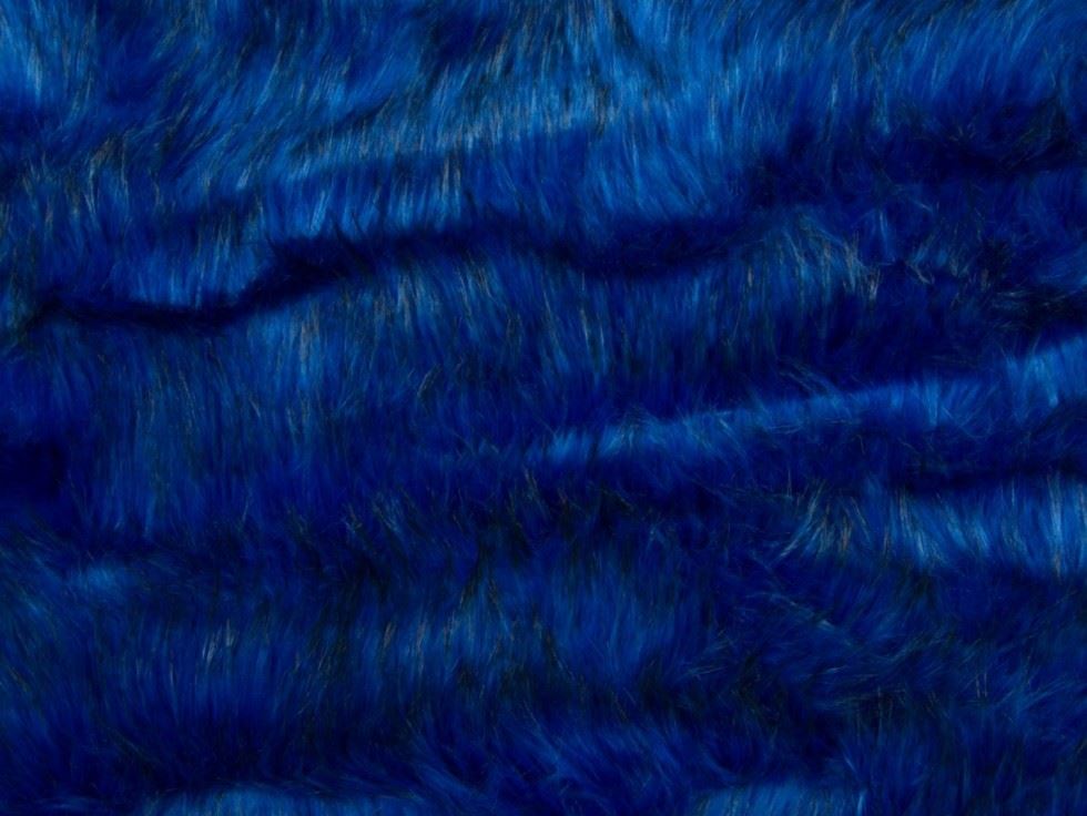 Royal Blue Deadstock Fantasy Faux Fur Fabric