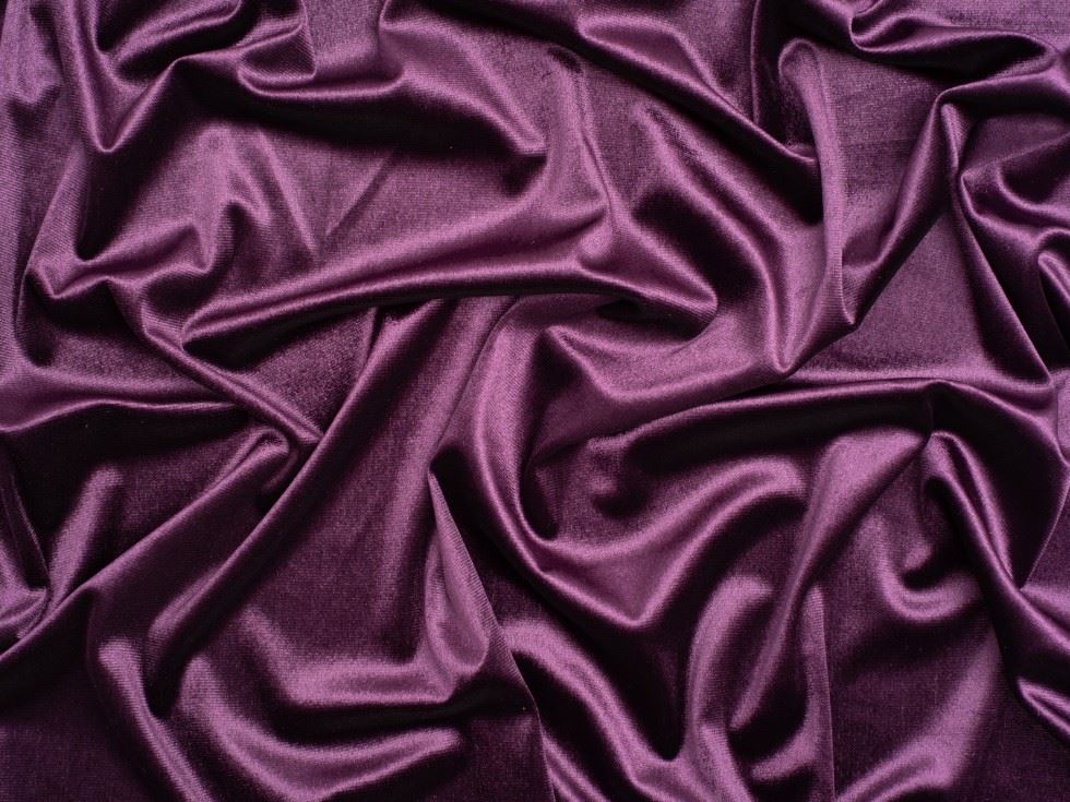 Glossy Panne Velvet Stretch Knit Fabric Purple
 