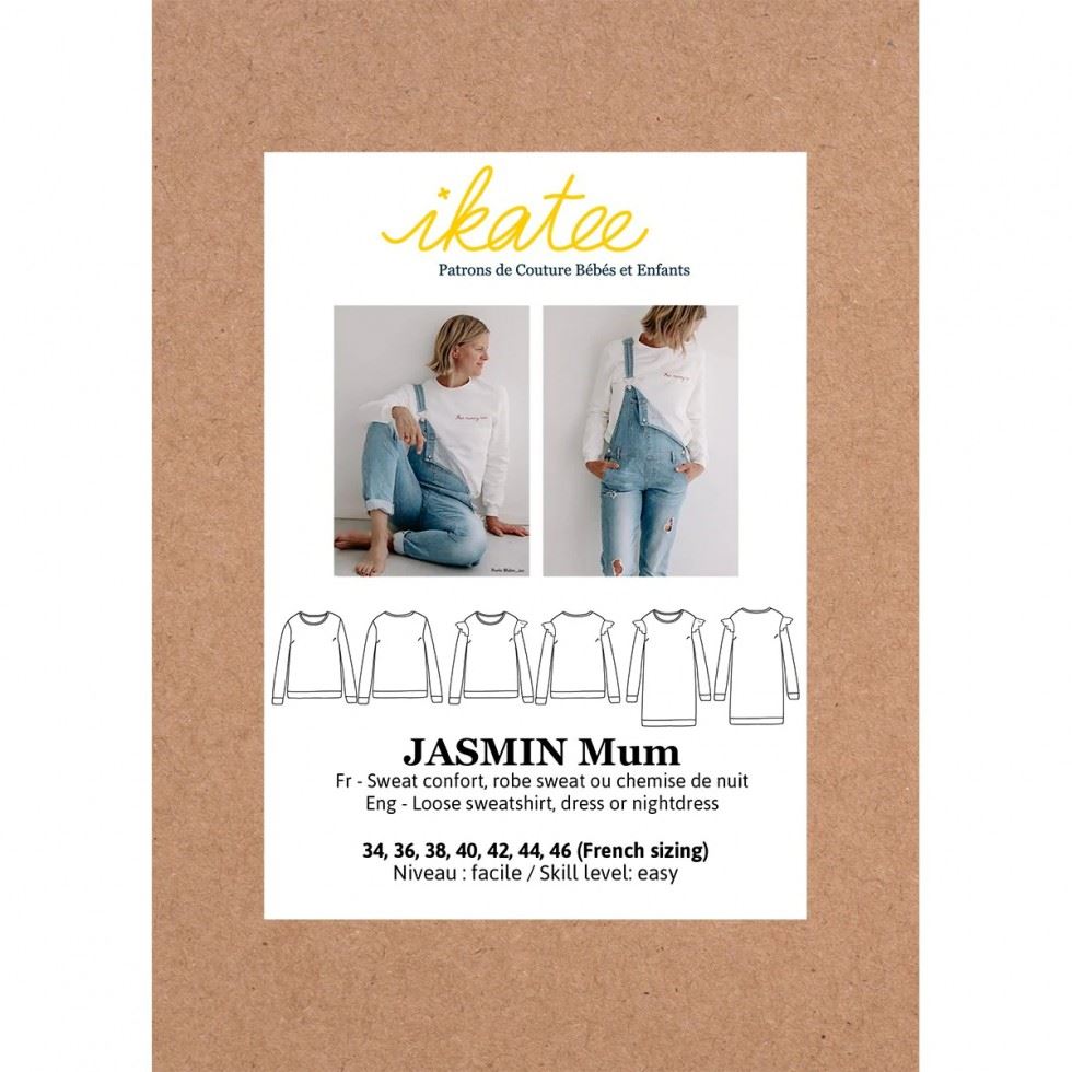 Ikatee Women's Sewing Pattern Jasmin Sweatshirt & Dress