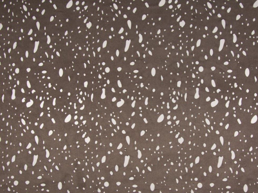Brown Deadstock Laser Cut Faux Suede Stretch Knit Fabric