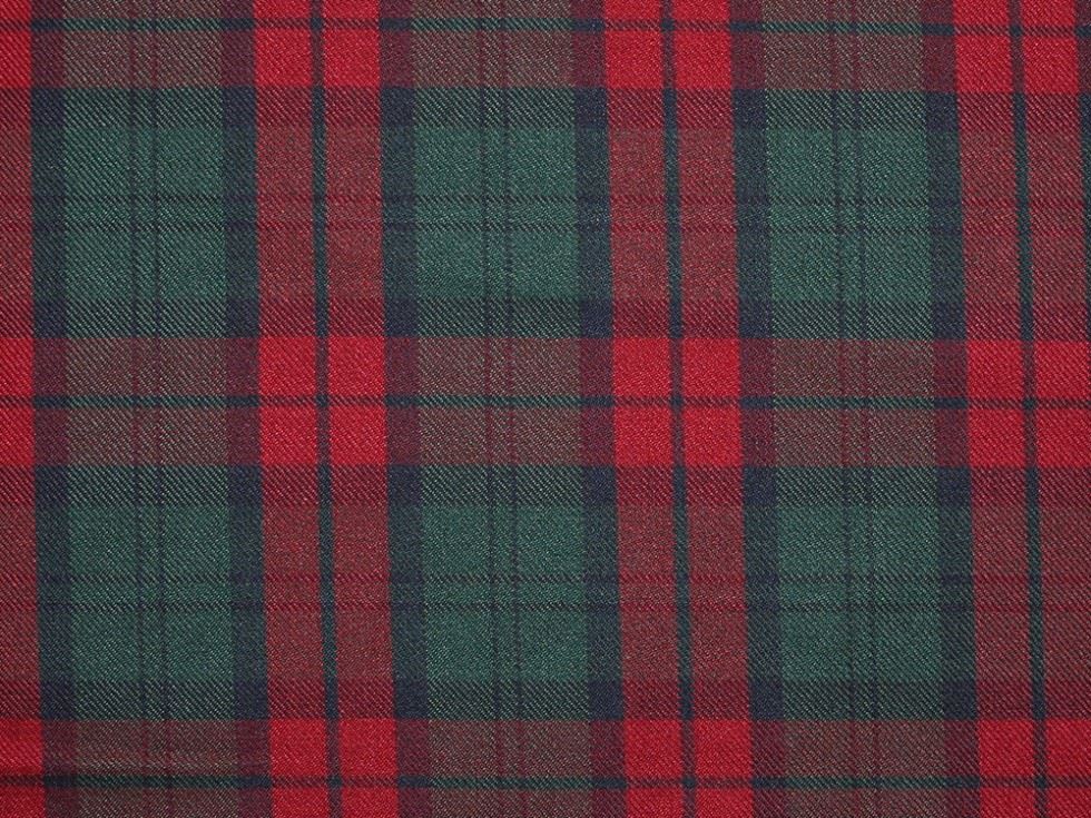 Twill Suiting Fabric Red & Green