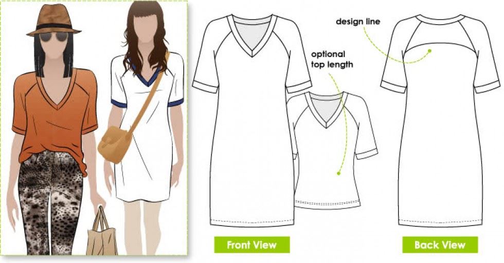 Style Arc Sewing Pattern Rowes Tunic Top